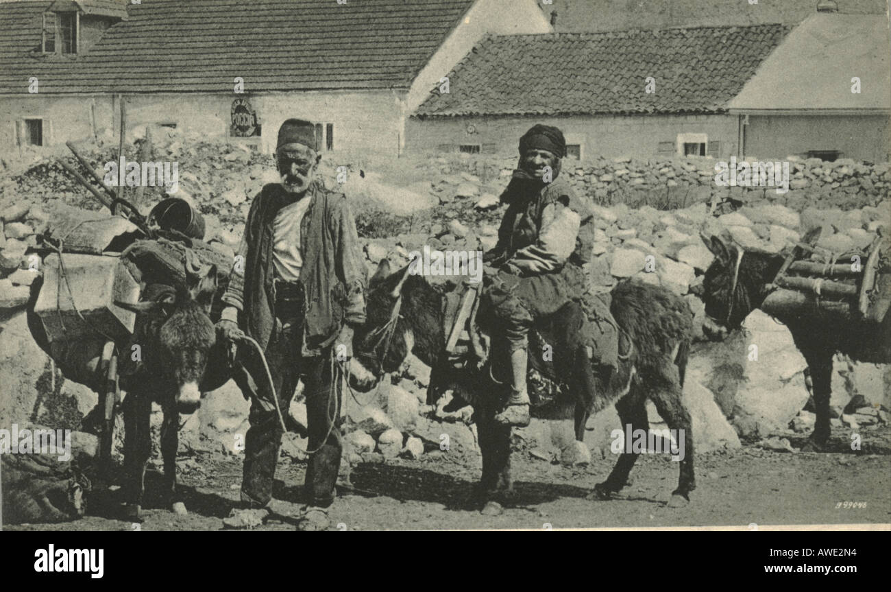 Russische Postkarte von Zigeuner circa 1905 Stockfoto