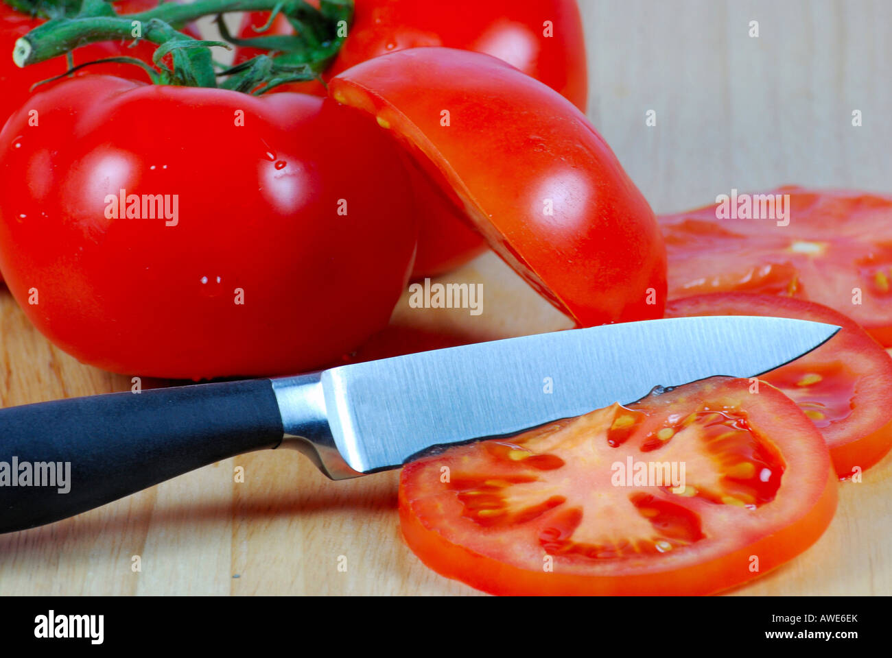 Geschnittene Tomaten Stockfoto