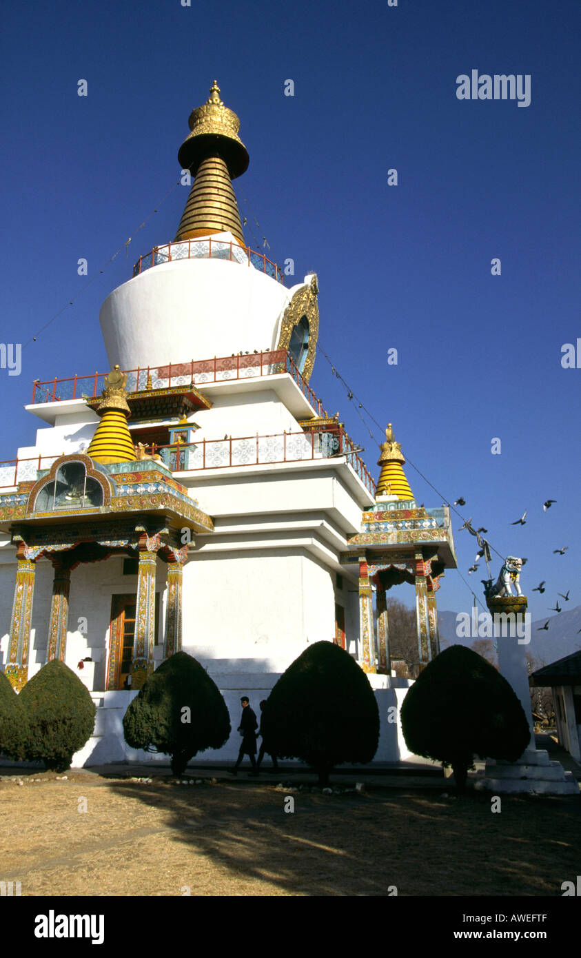 Bhutan Thimpu Memorial Chorten Ehrung des dritte Königs Jigme Dorji Wangchuk Stockfoto