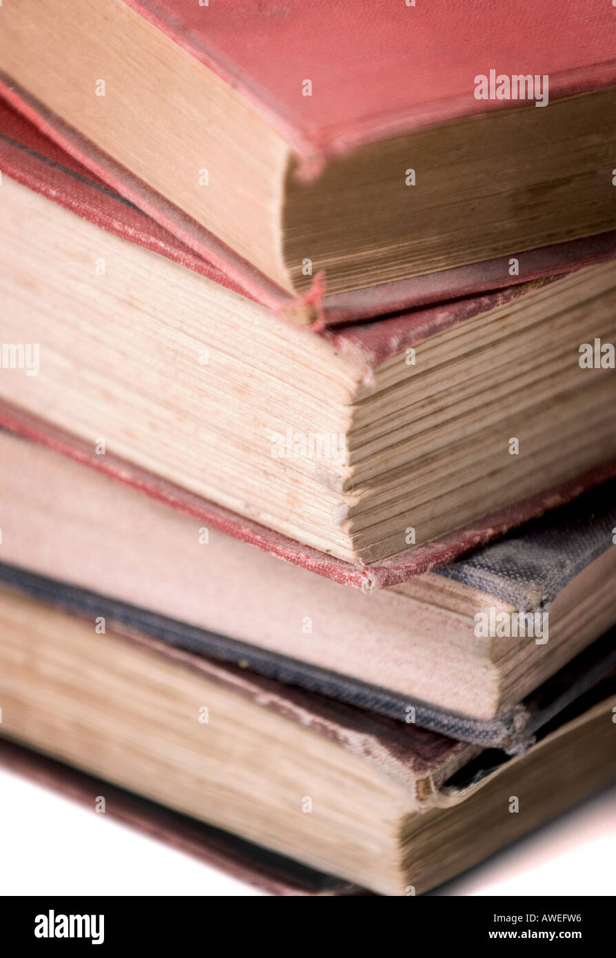 Stapeln von alten Büchern Stockfoto