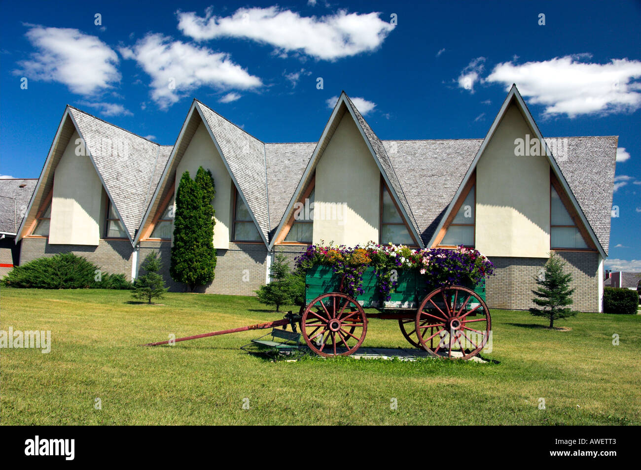 Das Heritage Center an das Mennonite Heritage Village in Steinbach Manitoba Kanada Stockfoto