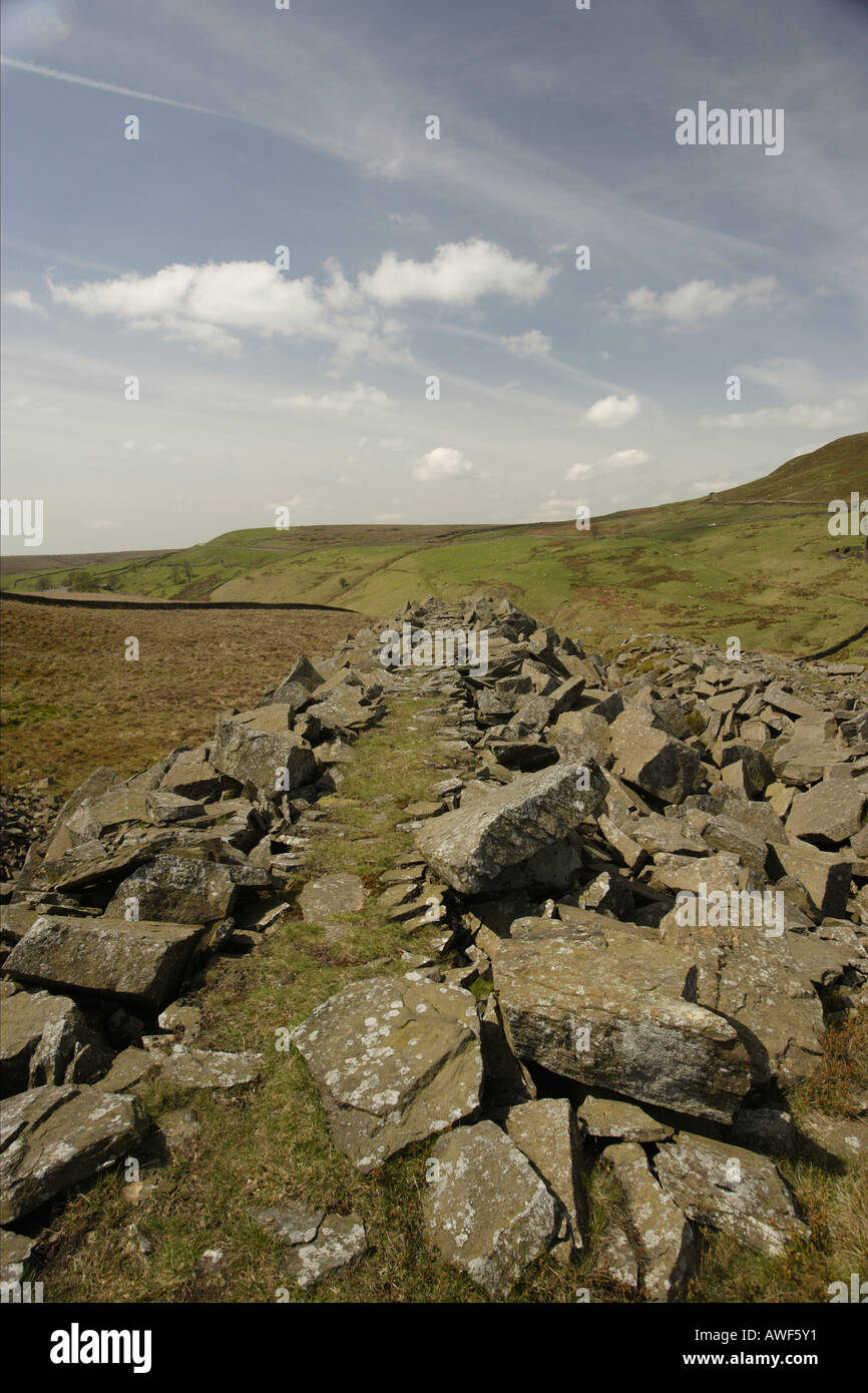 Stillgelegten Steinbruch im Peak District Derbyshire UK Stockfoto