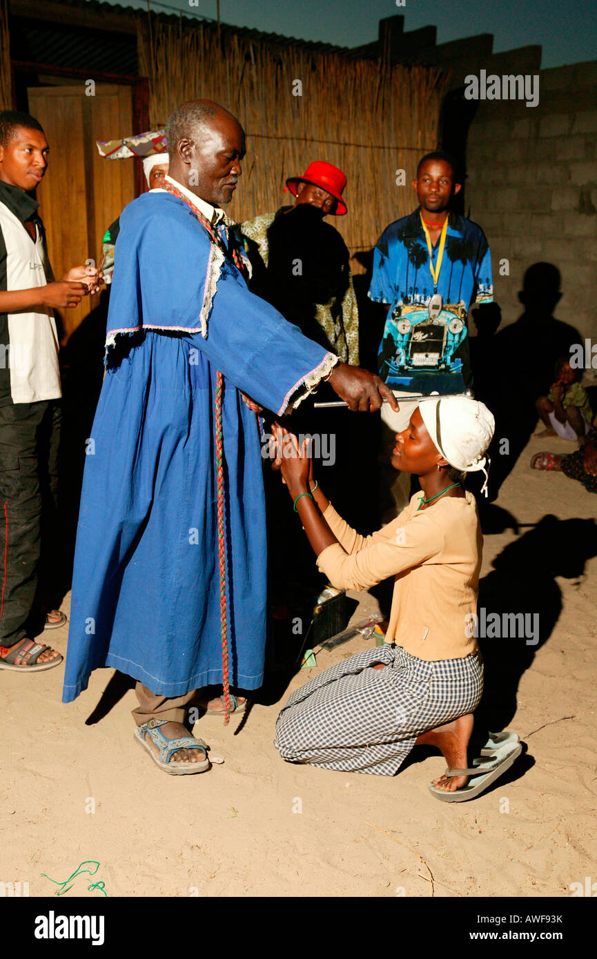 Wunderheiler, Pfingst Gemeinschaft, Sehitwa, Botswana, Afrika Stockfoto