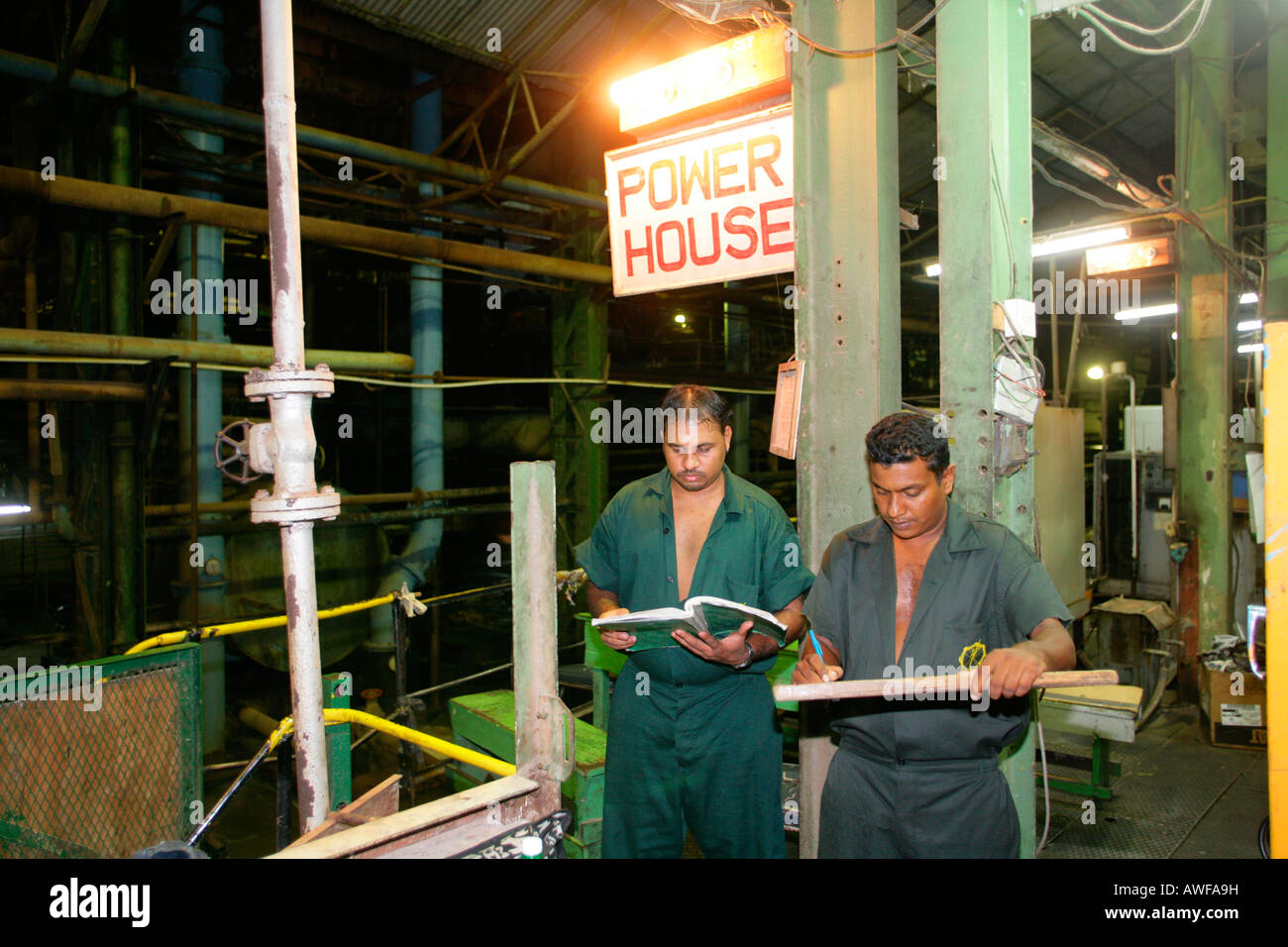 Produktion von "Demerara Zucker" aus Zuckerrohr, Demerara Provinz, Guyana, Südamerika Stockfoto