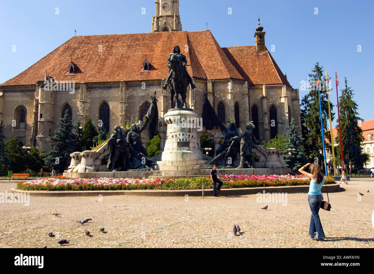 EuropaRumänien Siebenbürgen Cluj Napoca Piata Uniri St. Michael Kirche