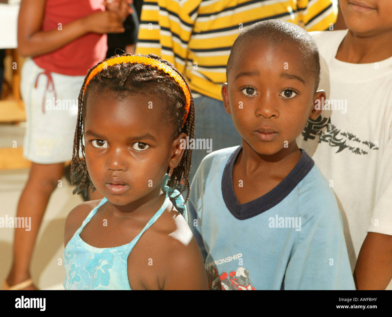 Jungen und Mädchen, Francistown, Botswana, Afrika Stockfoto