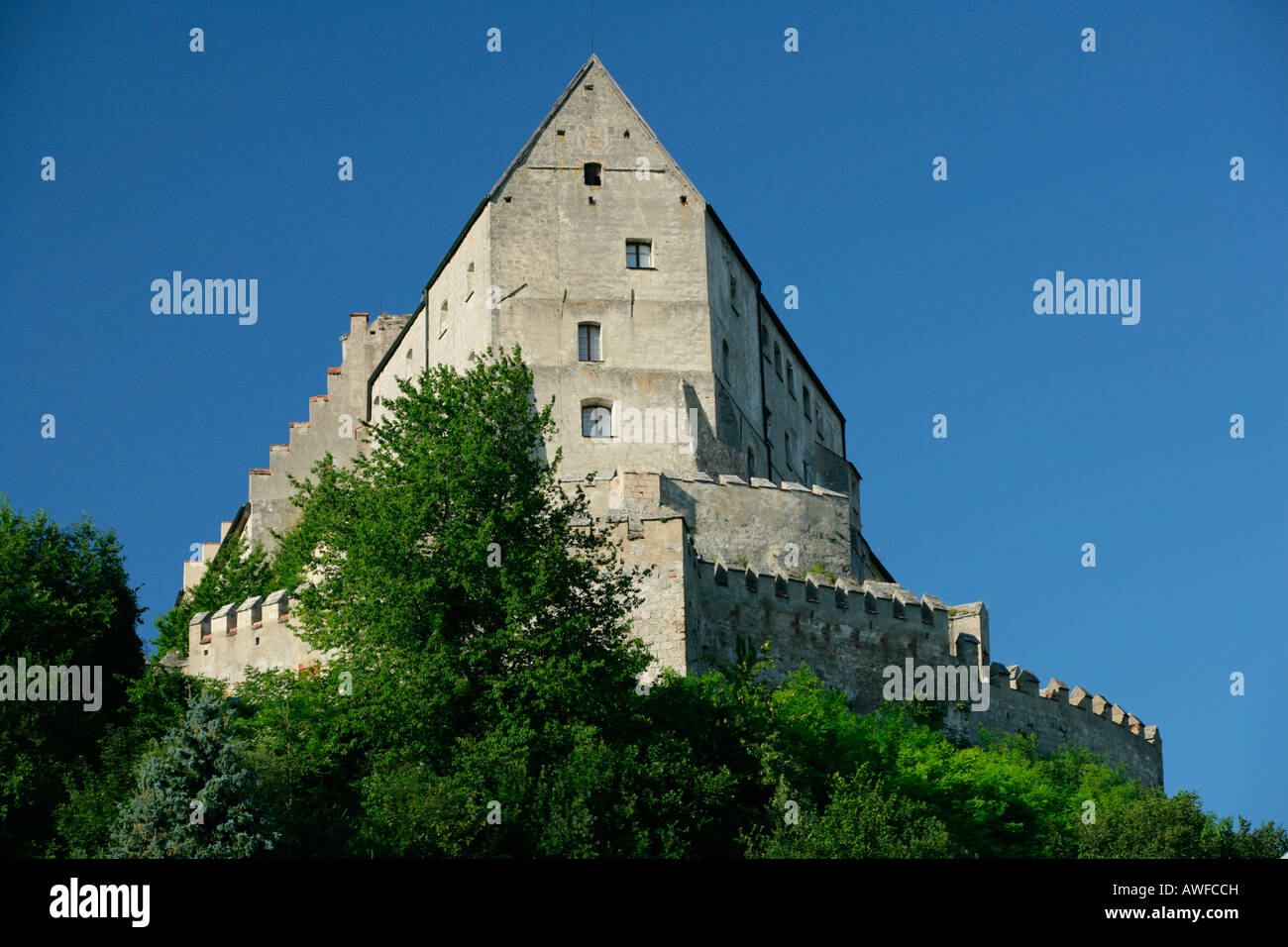 Längste Burg in Burghausen, Upper Bavaria, Bayern, Deutschland, Europa Stockfoto
