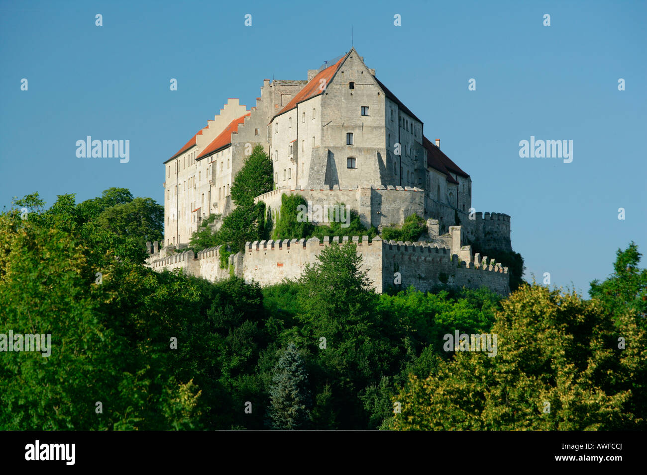 Längste Burg in Burghausen, Upper Bavaria, Bayern, Deutschland, Europa Stockfoto