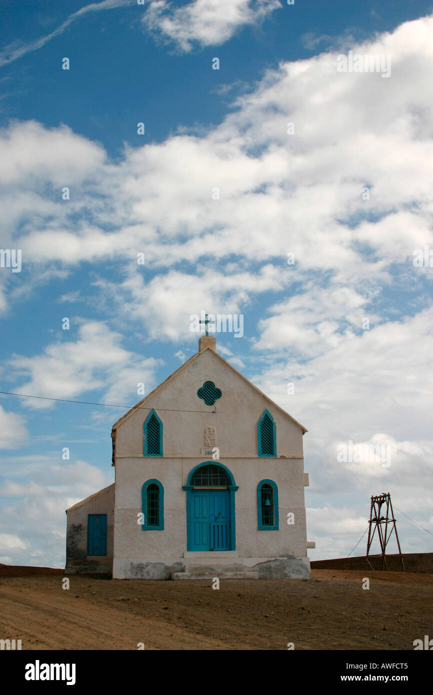 Die kleine koloniale Kirche in Sal Island, Cape Verde Stockfoto