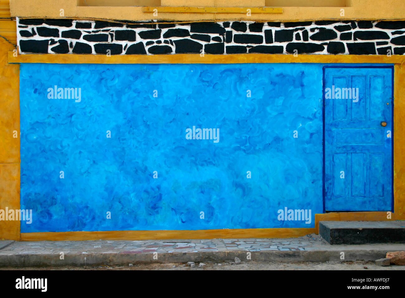 Traditionelles Haus im Dorf Santa Maria, Insel Sal, Kap Verde Stockfoto