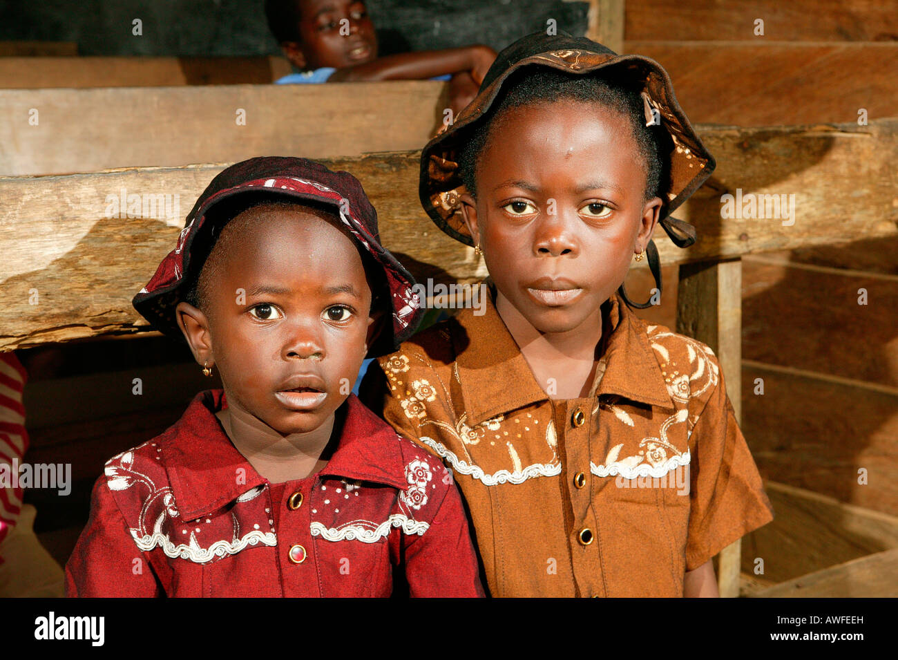Schwestern verkleidet für Kirche, Kamerun, Afrika Stockfoto