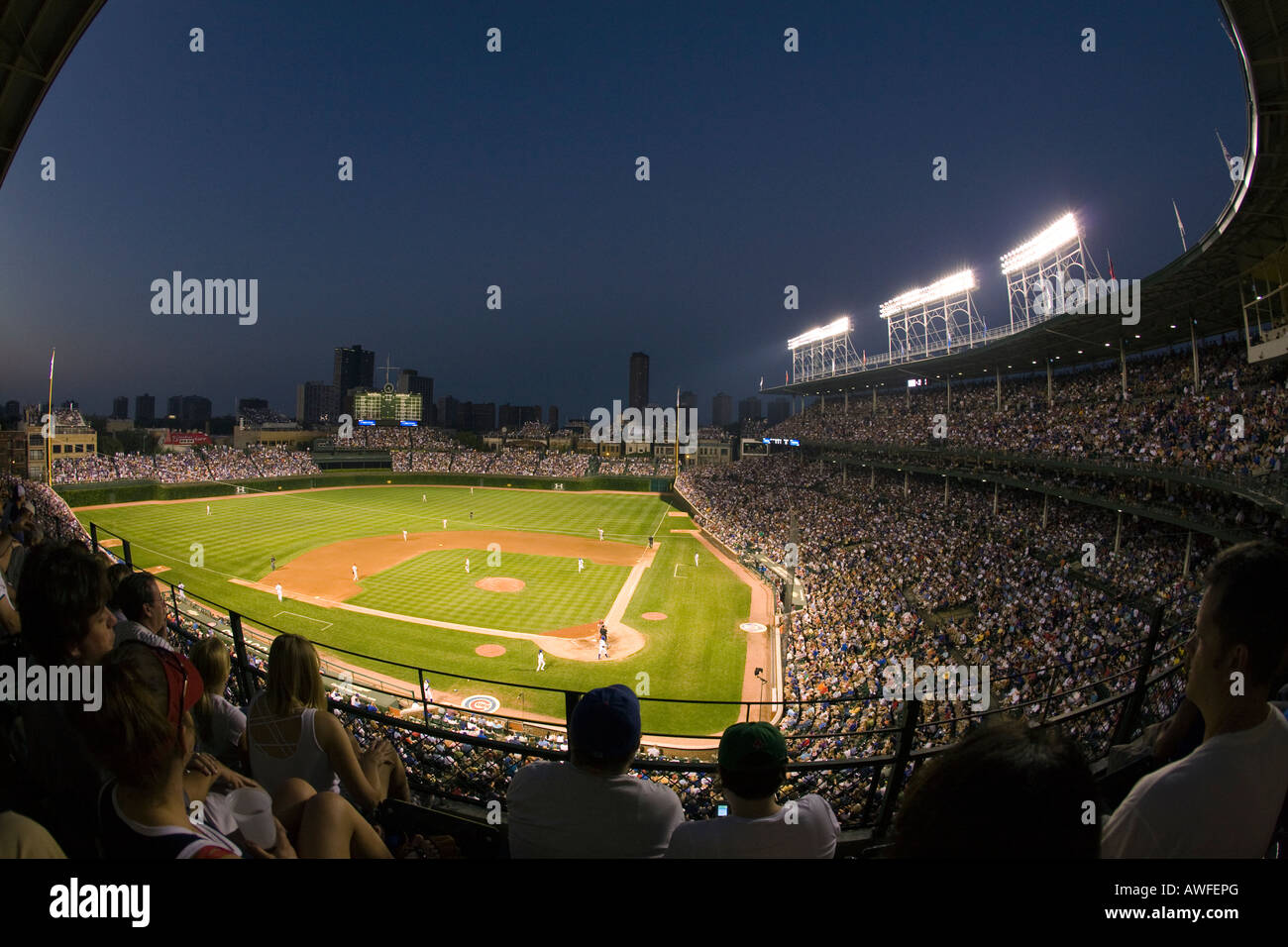 ILLINOIS-Chicago Wrigley Field Stadion für professionellen Baseballteams Chicago Cubs Stockfoto