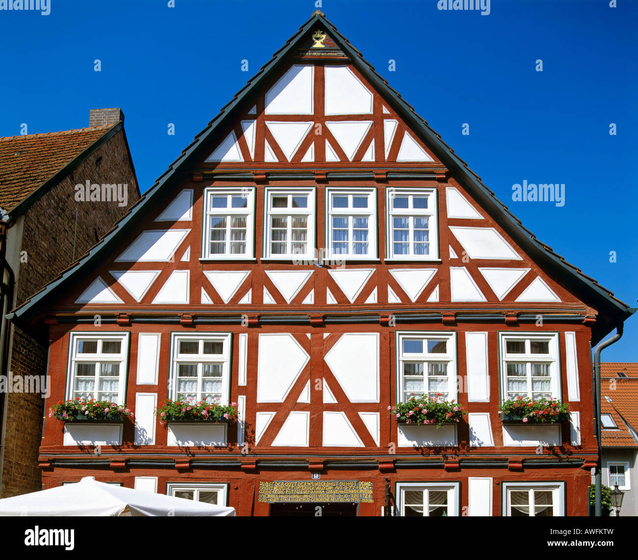 Fachwerk-Stilhaus in Hofgeismar, Hessen, Deutschland, Europa Stockfoto