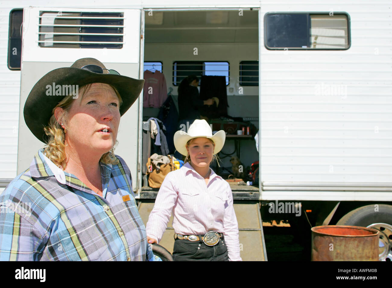 Anwärter auf Mt Isa rodeo Stockfoto