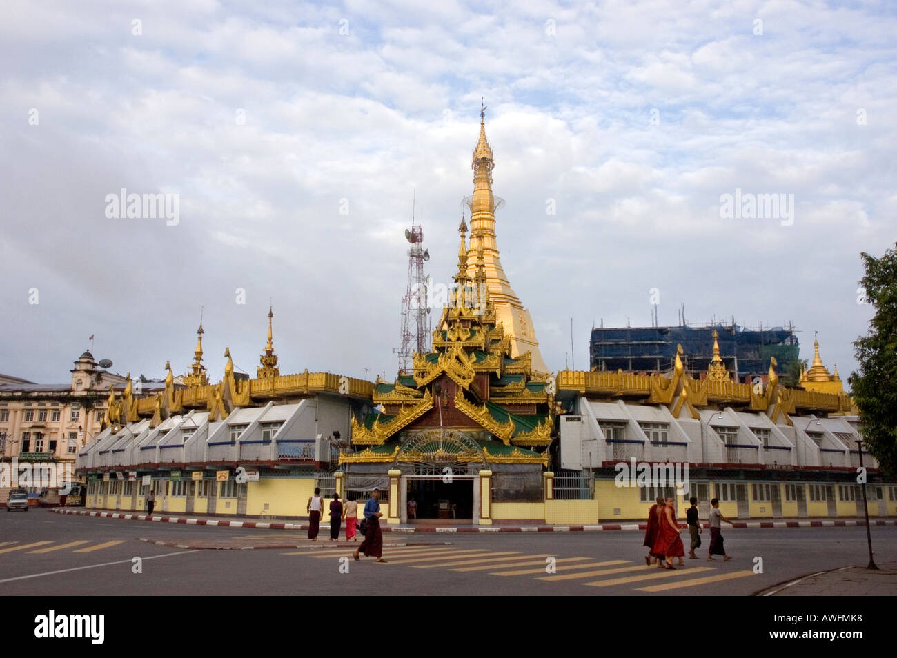 Stock Foto von 2000 tausend Jahre alte Sule-Pagode im zentralen Yangon Myanmar Stockfoto