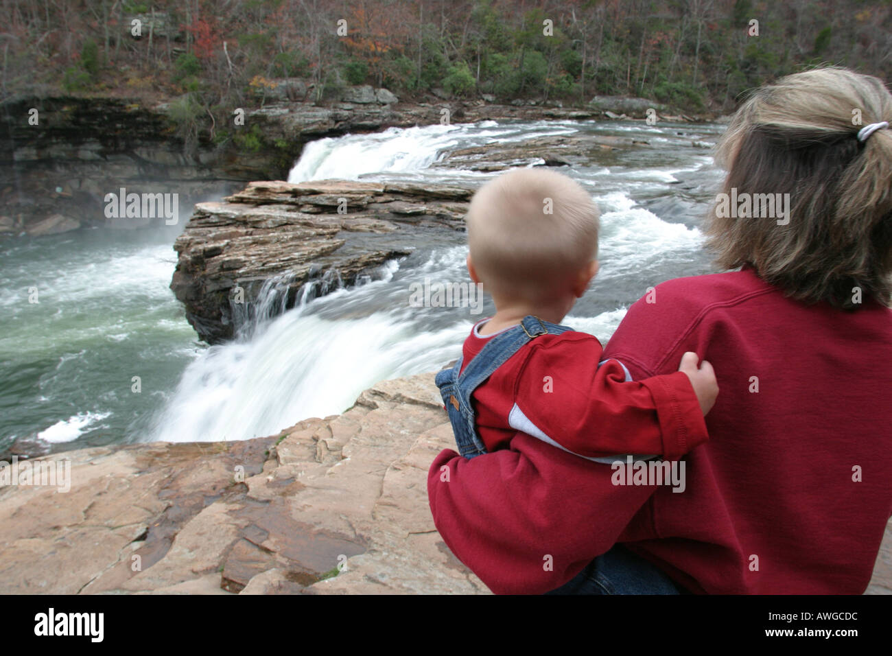 Alabama Cherokee County, Little River Water Canyon Falls, Natur, Natur, Landschaft, Landschaft, Attraktion, Natur, Natur, Südliche Appalachia, Familienfamilie Stockfoto