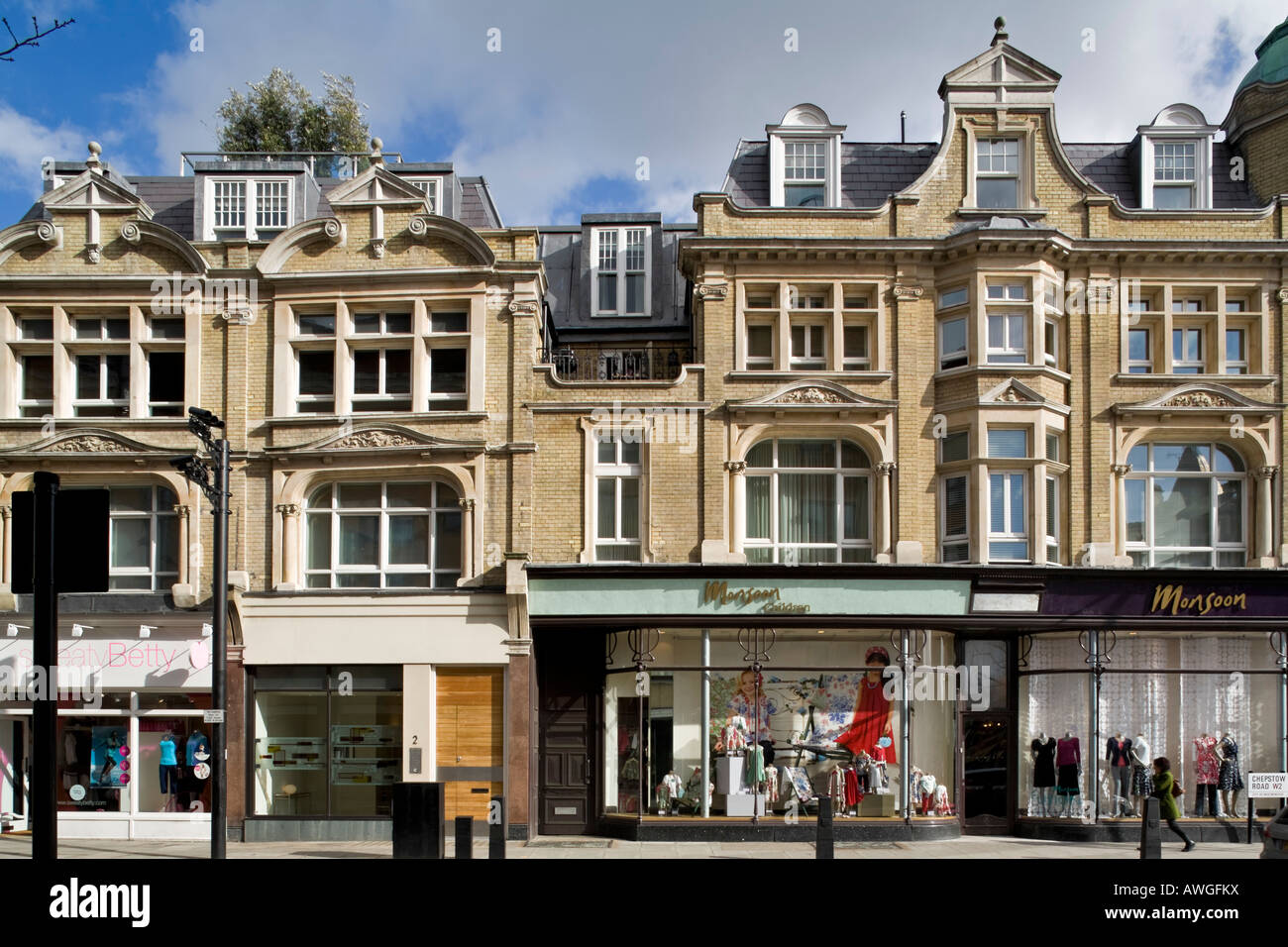 Westbourne Grove Apartments in West London Stockfoto