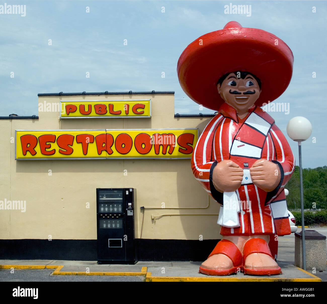 Toilette am südlich der Grenze befindet sich in Dillon, South Carolina Stockfoto