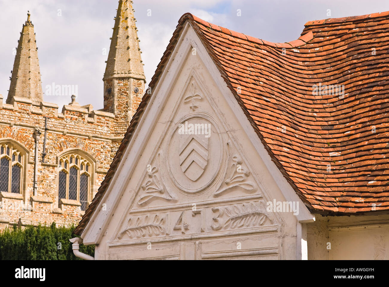 Altes Haus, einem fünfzehnten Jahrhundert pargetted Haus, Clare, Suffolk Stockfoto