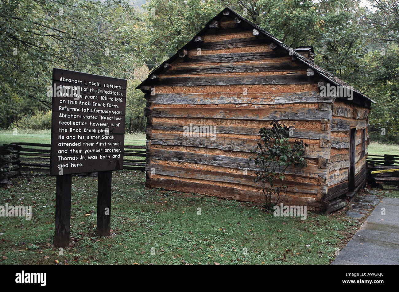 Usa Kentucky Abraham Lincoln Geburtsort National Historic Site