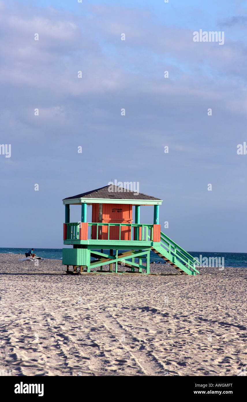 Strandwache auf den Strand Miami Beach Florida usa Stockfoto