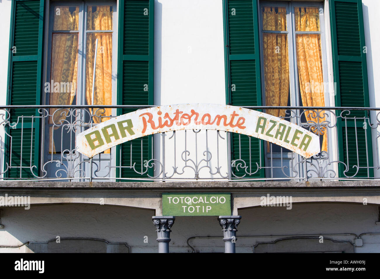 Bar in Tremezzo Comer See Italien Stockfoto