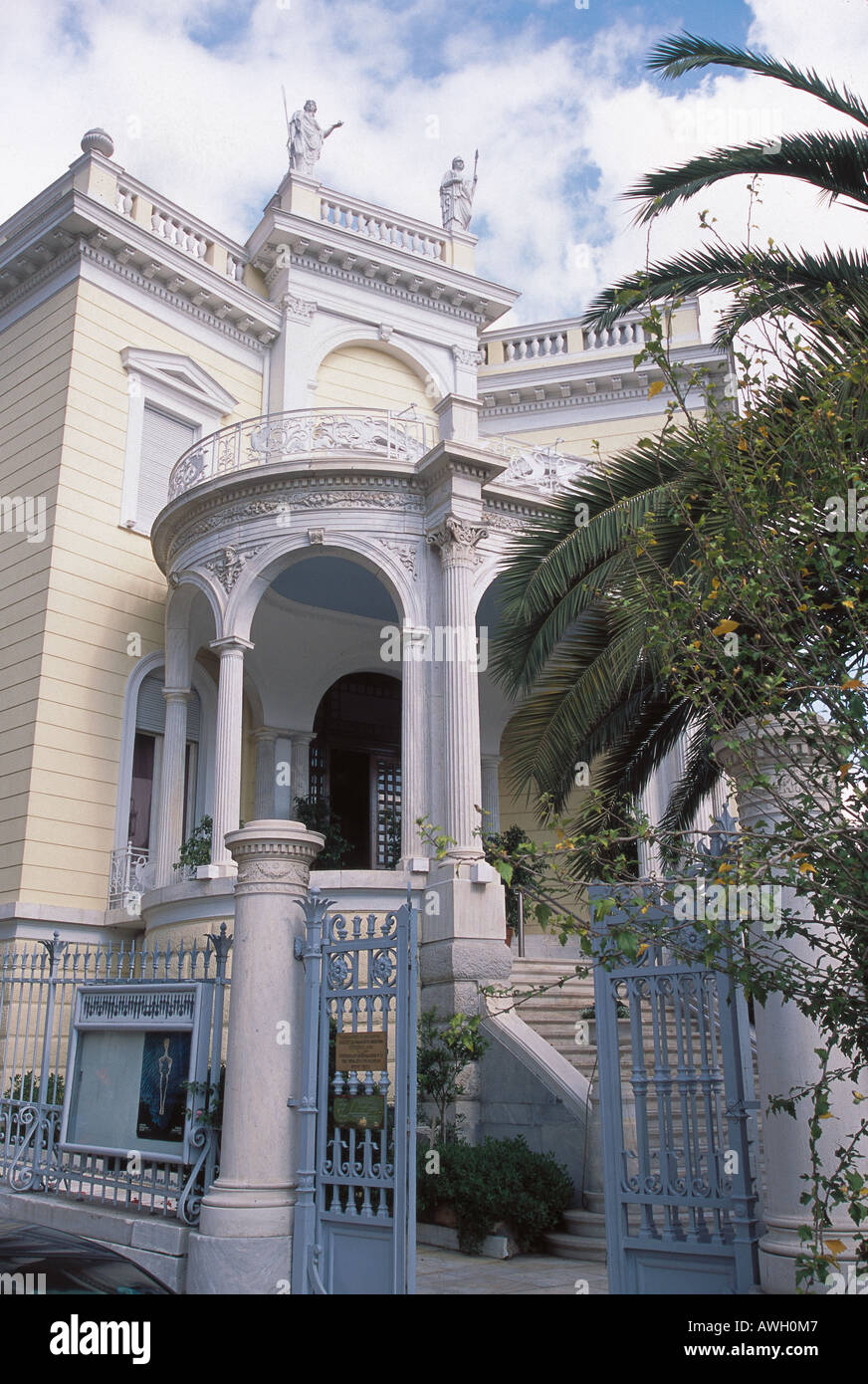 Griechenland, Athen, Museum für kykladische Kunst, Stathatos House, neoklassizistische Fassade Eingang Stockfoto