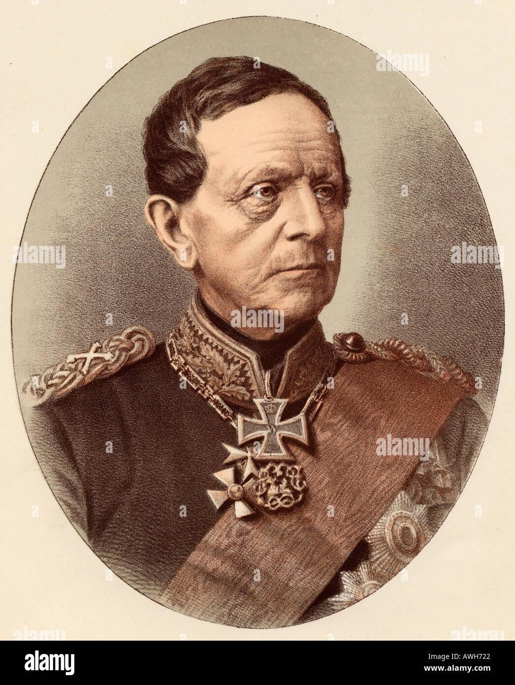 Helmuth Karl Bernhard Graf von Moltke, 1800 - 1891. Preußische Feldmarschall. Stockfoto
