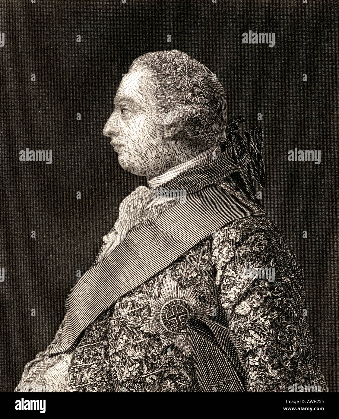 Georg III., 1738 - 1820. König von Großbritannien und Irland und König von Hannover. Stockfoto