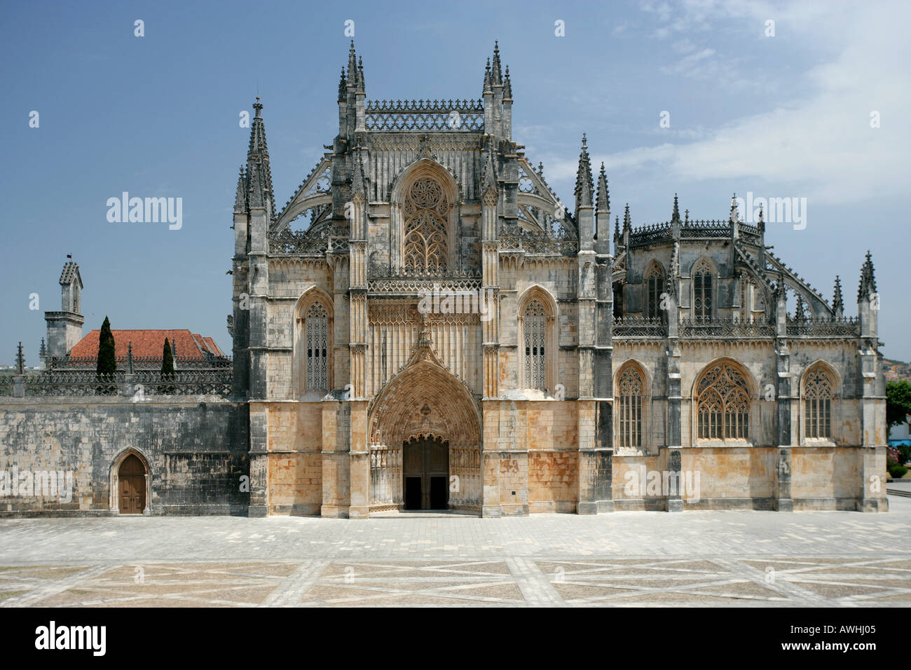 Die reich verzierten Kloster Batalha Portugal wo König Duarte und seiner Frau Leonor begraben sind. Stockfoto