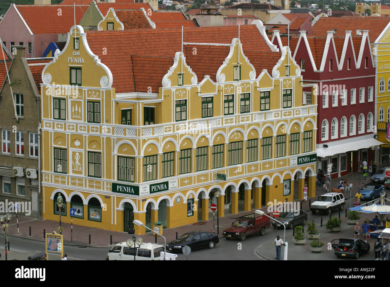 Curacao-Willemstad-Penha Gebäude Stockfoto