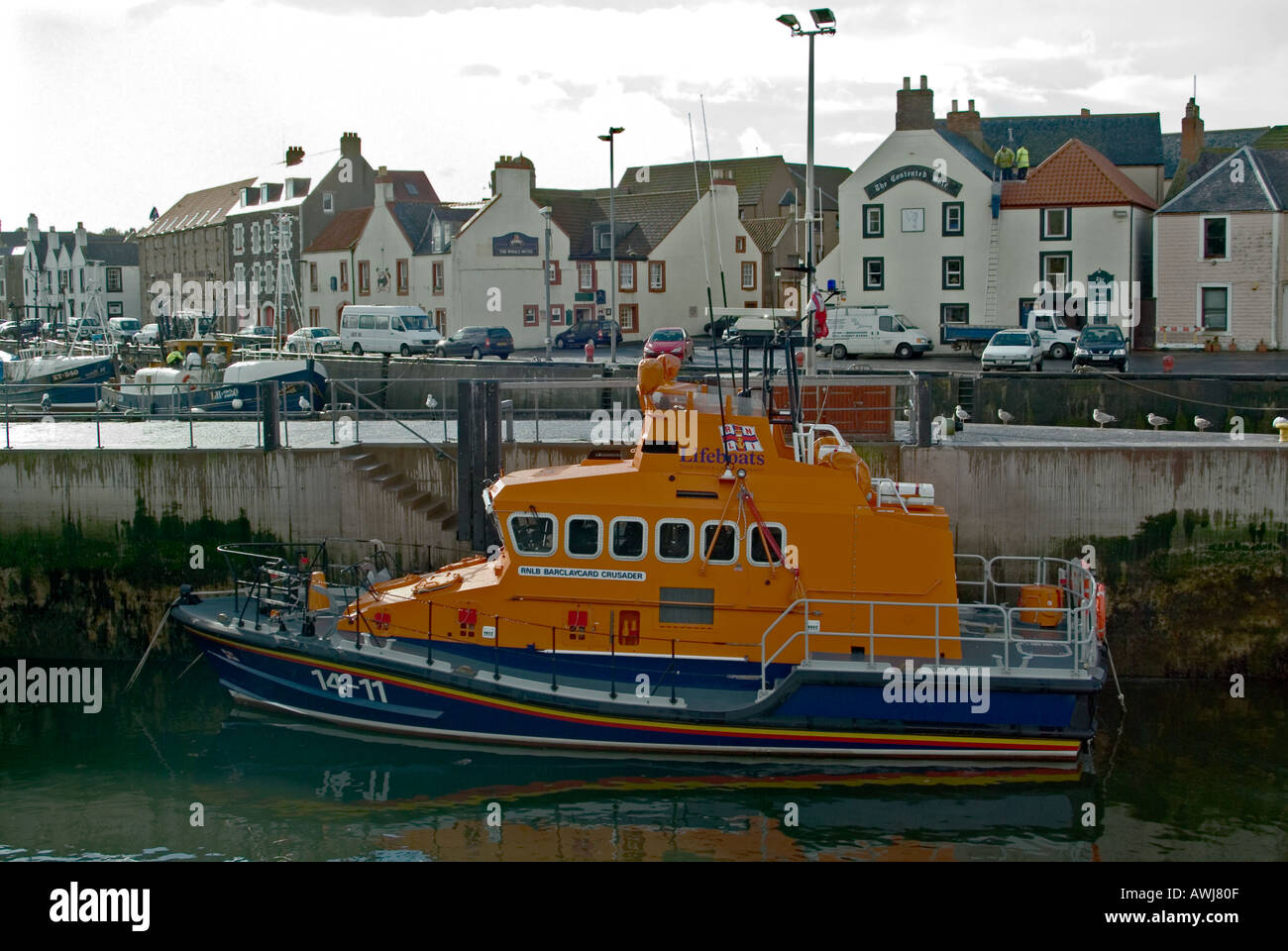 Eyemouth Rettungsboot Stockfoto