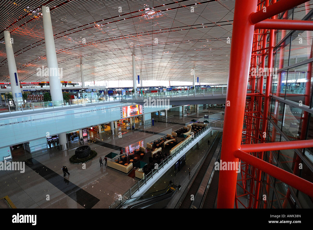 Terminal 3 Flughafen Beijing Capital. 13. März 2008 Stockfoto