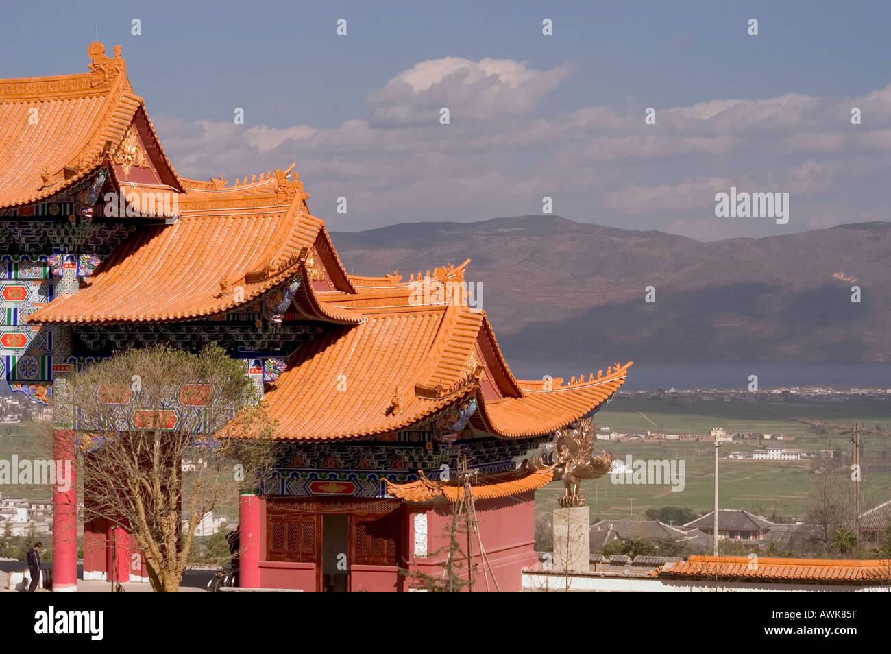 Chong Sheng Tempel an der drei Pagoden See Erhai Dali Yunnan China Stockfoto