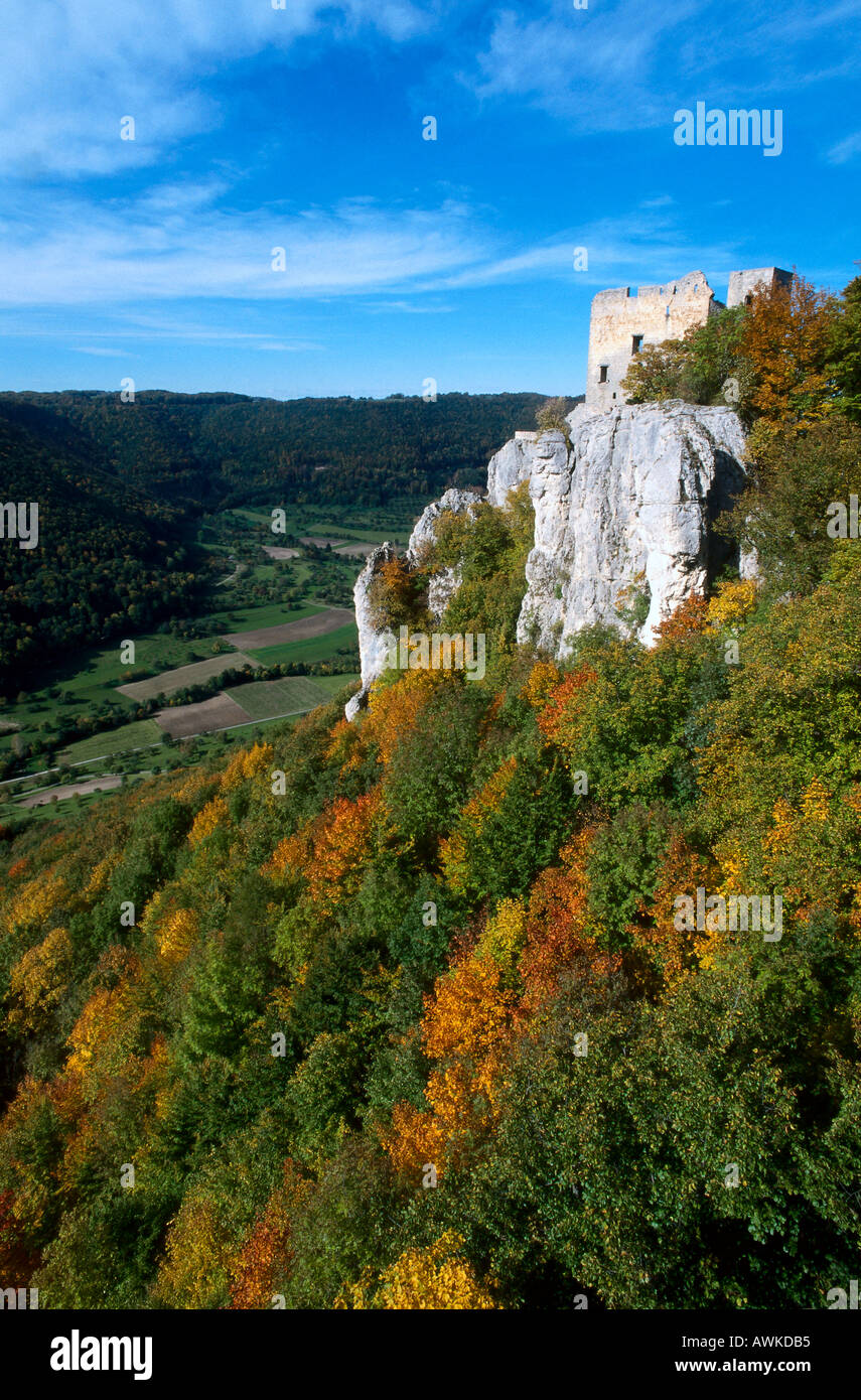 Burg am Berg, Reussenstein Burg, Schwäbische Alb, Baden-Württemberg, Deutschland Stockfoto