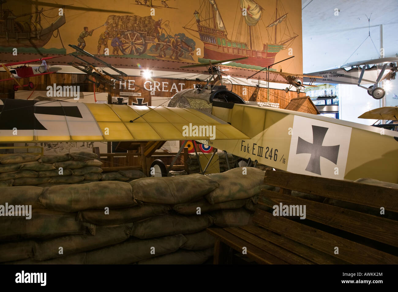 1. Weltkrieg zeigen Aerospace Museum Balboa Park, San Diego, Kalifornien, USA Stockfoto