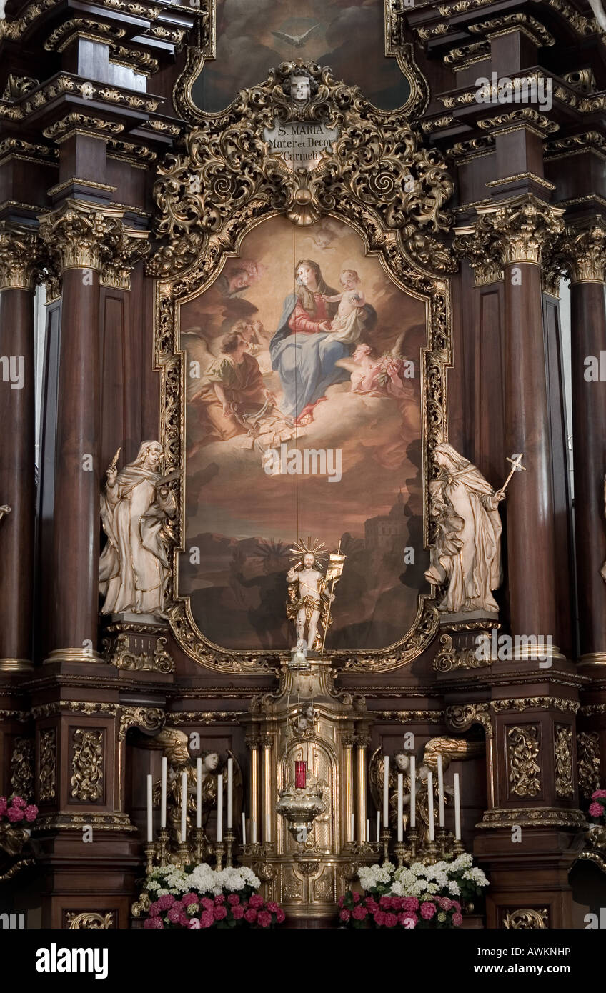 Das Alter in einer katholischen Kirche Bamberg Stockfoto