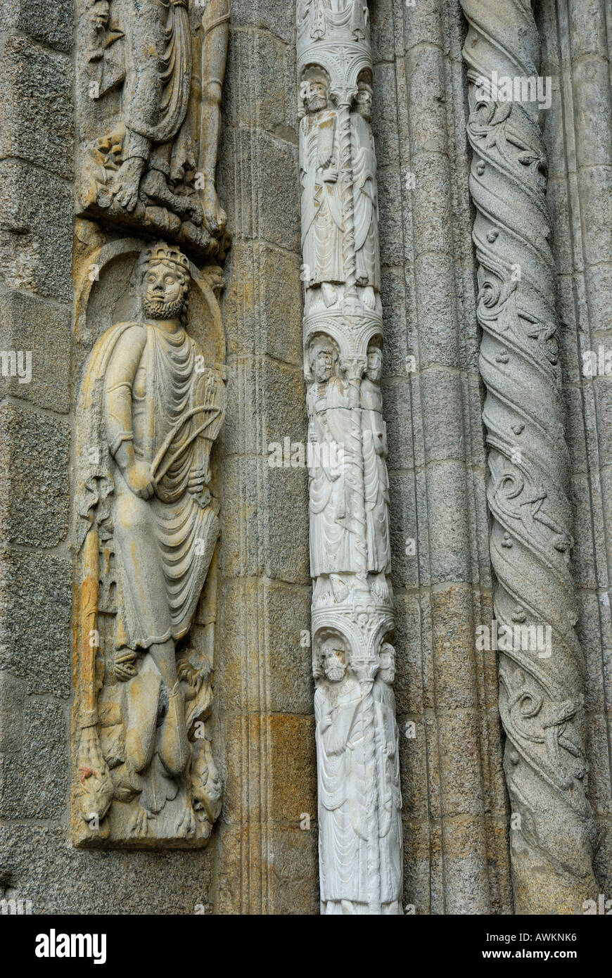 SANTIAGO DE COMPOSTELA KATHEDRALE HAUPTSTÄDTE. EIN CORUNA PROVINCE. GALIZIEN. Spanien Stockfoto