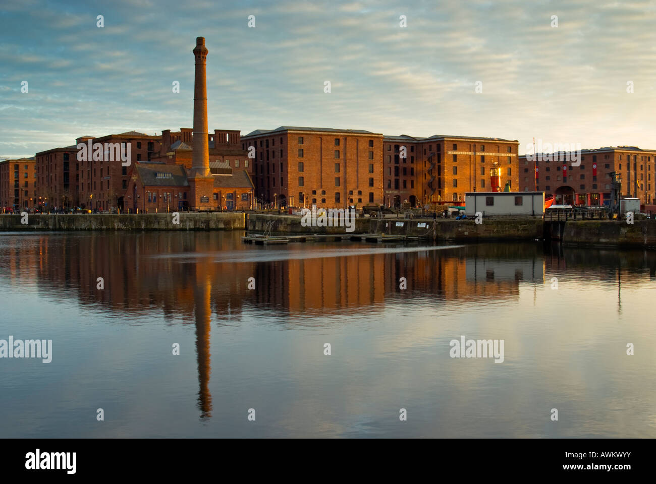 Horizontale Landschaft Foto von den Albert Docks in Liverpool UK GB EU Europa Stockfoto