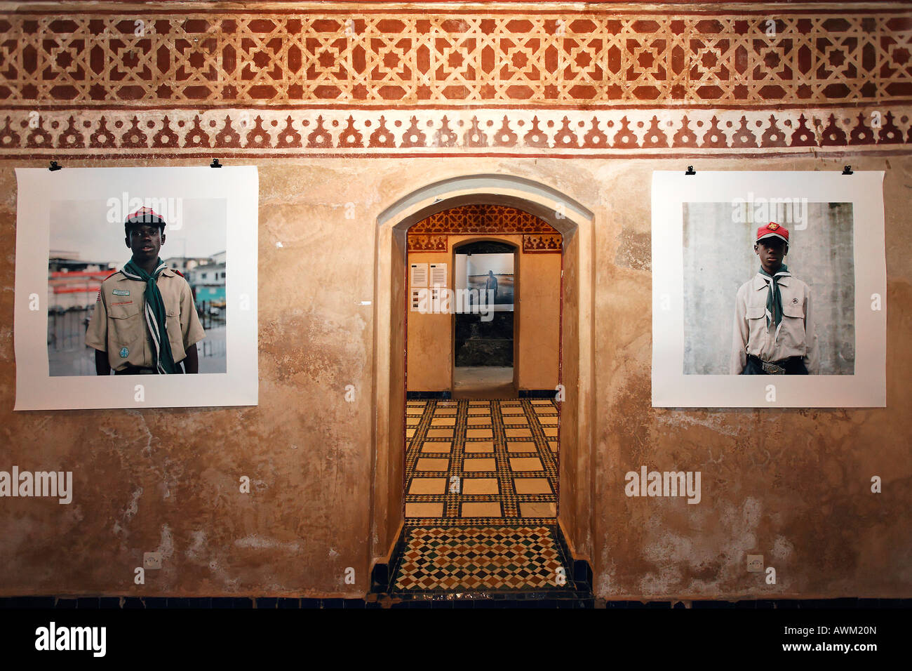 Innenräume in einem traditionellen Hamam (türkisches Bad), Dar Mnebhi Palace, Musée Privé de Marrakesch, Marokko, Afrika Stockfoto