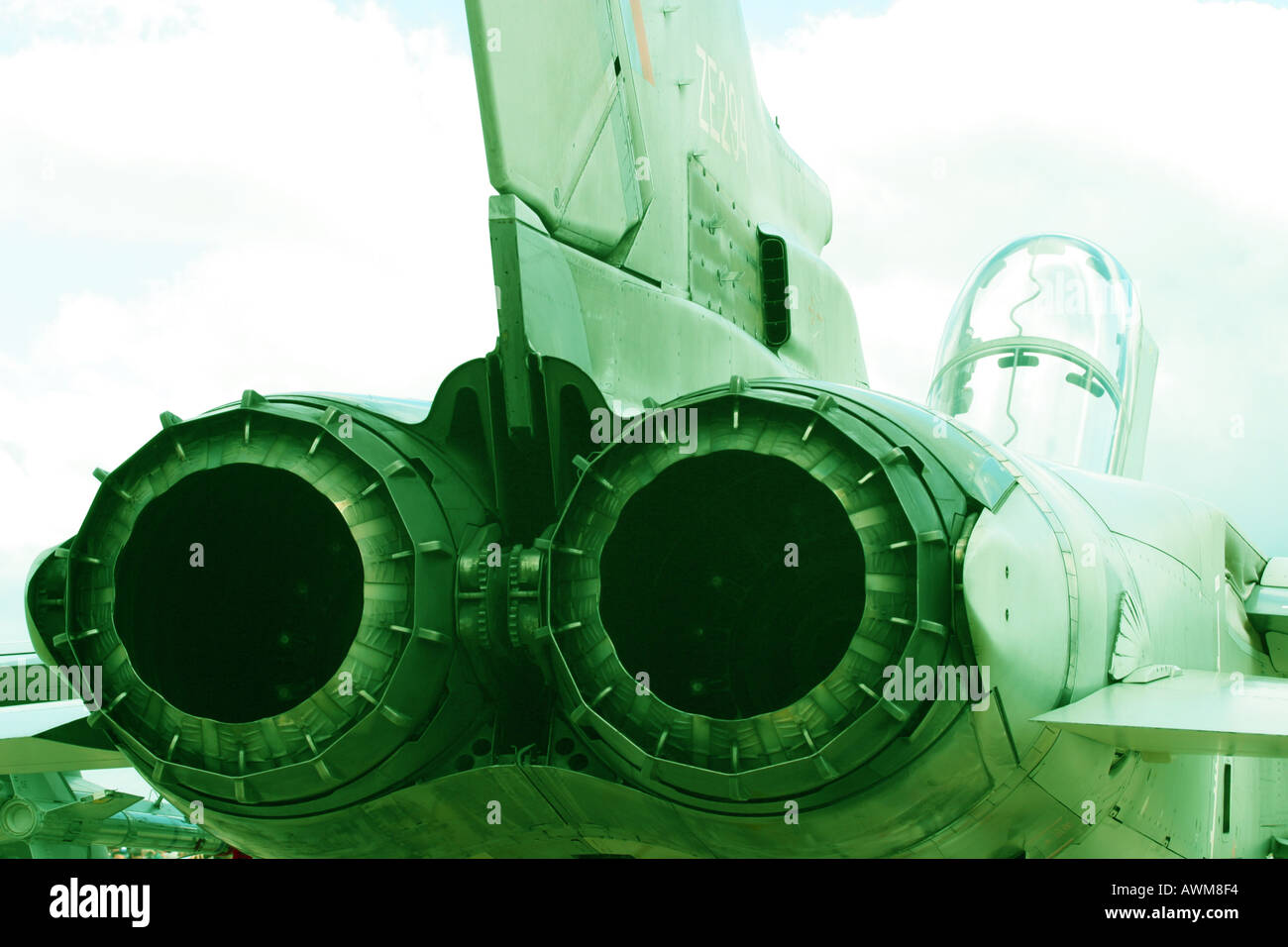Tornado Kampfjet angetrieben Rolls Royce RB199 Flugmotoren Stockfoto
