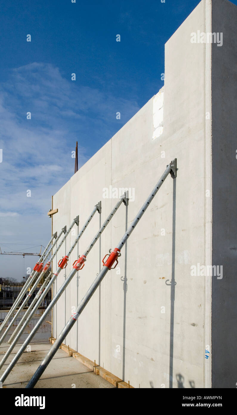 Bau eines Krankenhauses Fertigteile Beton, Gelsenkirchen, Nordrhein-Westfalen, Deutschland Stockfoto