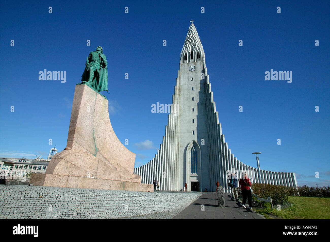 Hallgrimskirkja, Reykjavik Island Stockfoto