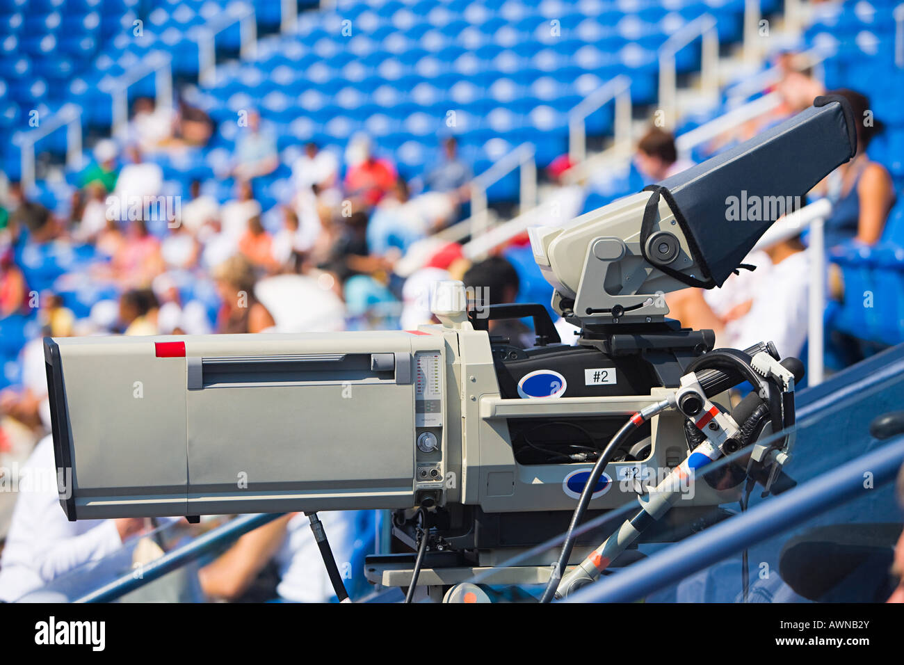 Fernsehkamera im Stadion Stockfoto