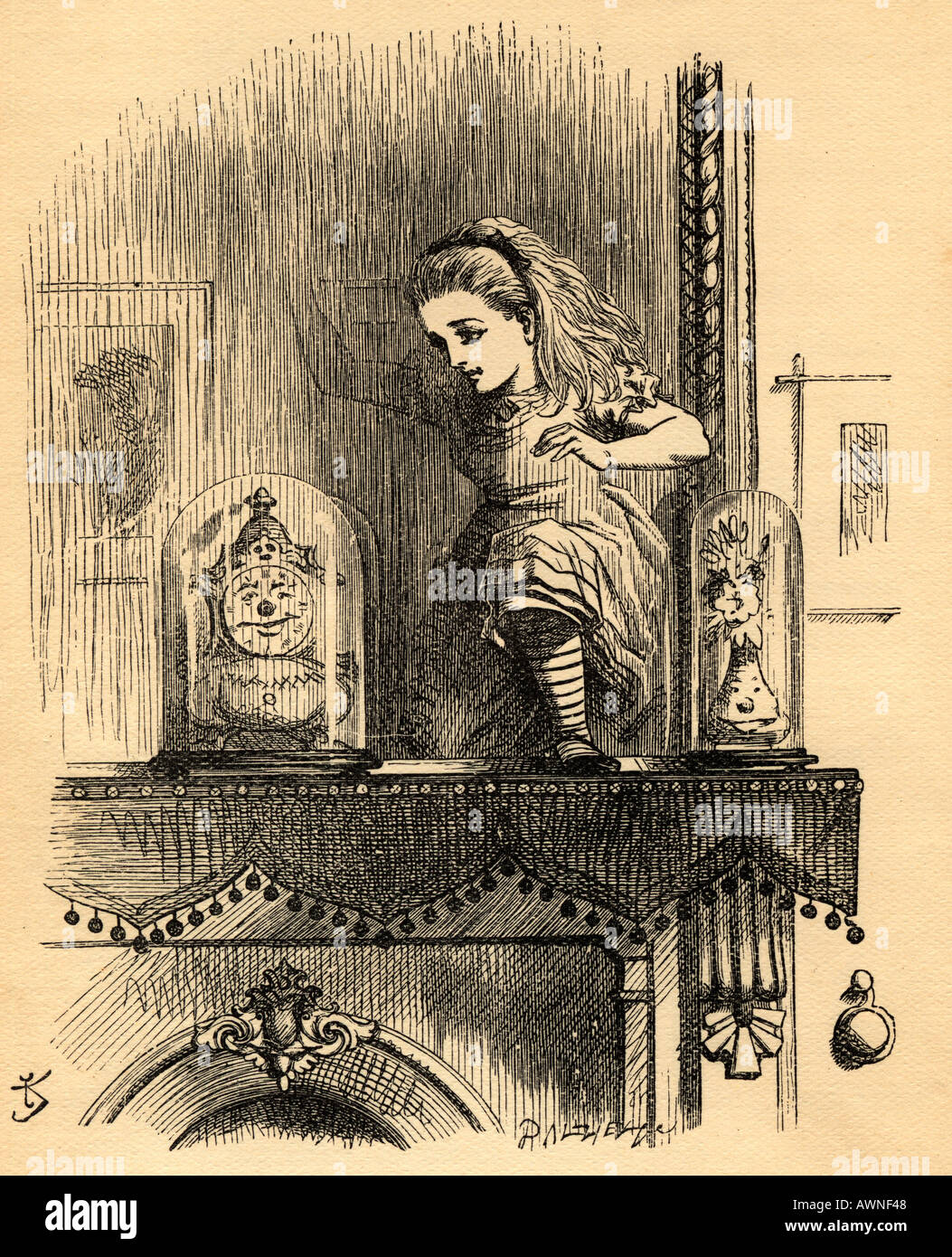 Alice in the Looking Glass House Stockfoto