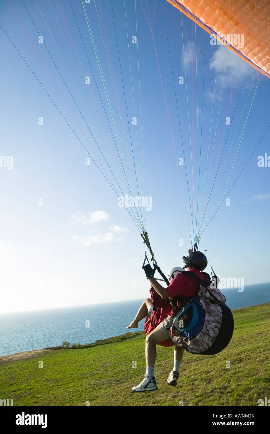 Ersten Tandemflug San Diego Glider Park, Kalifornien, USA Stockfoto