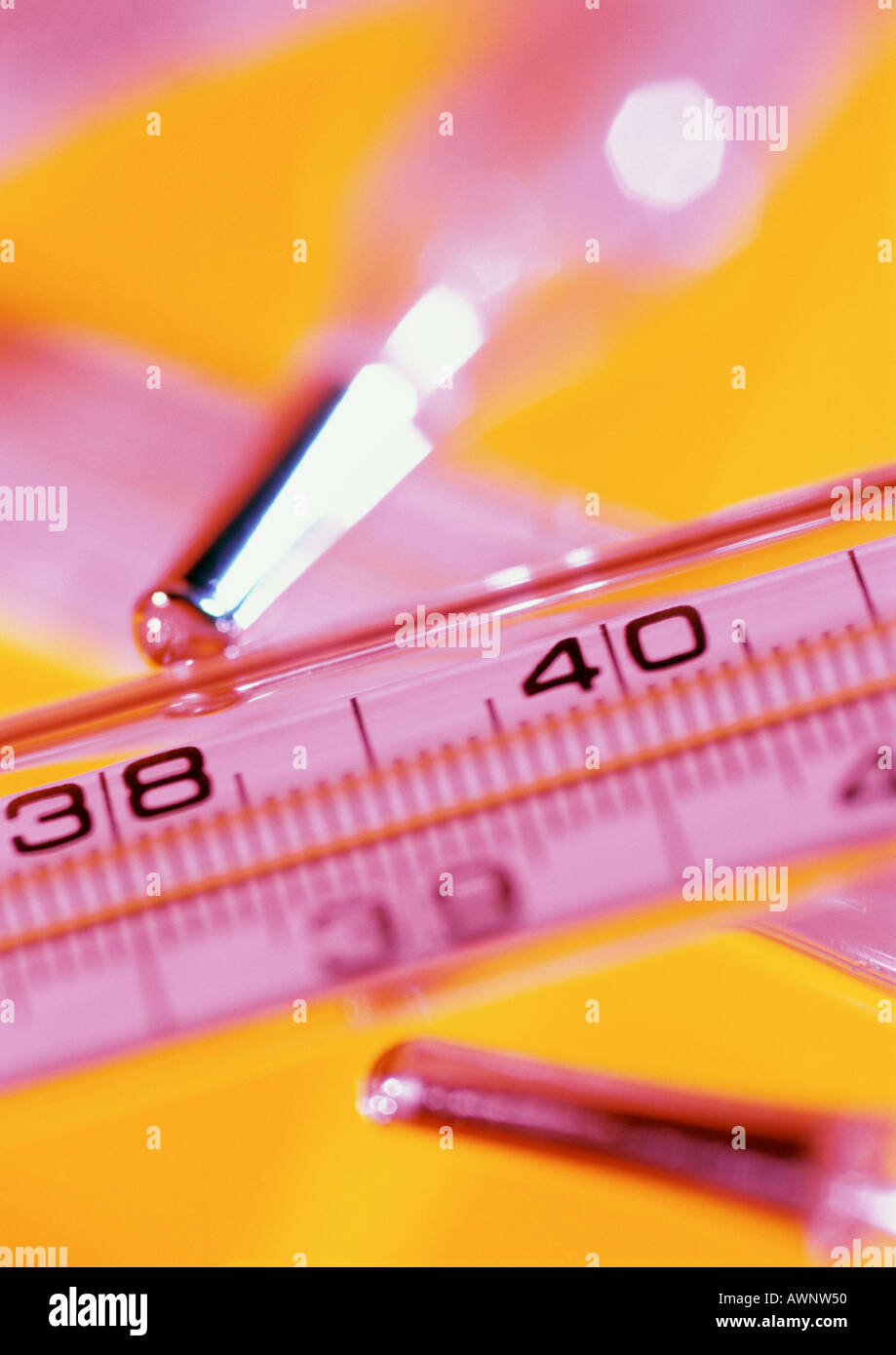 Thermometer, close-up Stockfoto