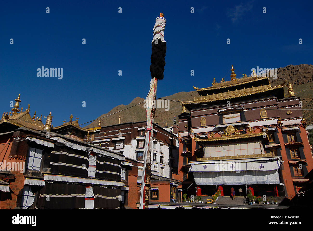 Tashilunpo Kloster, Shagatse, Tibet, China, Asien Stockfoto