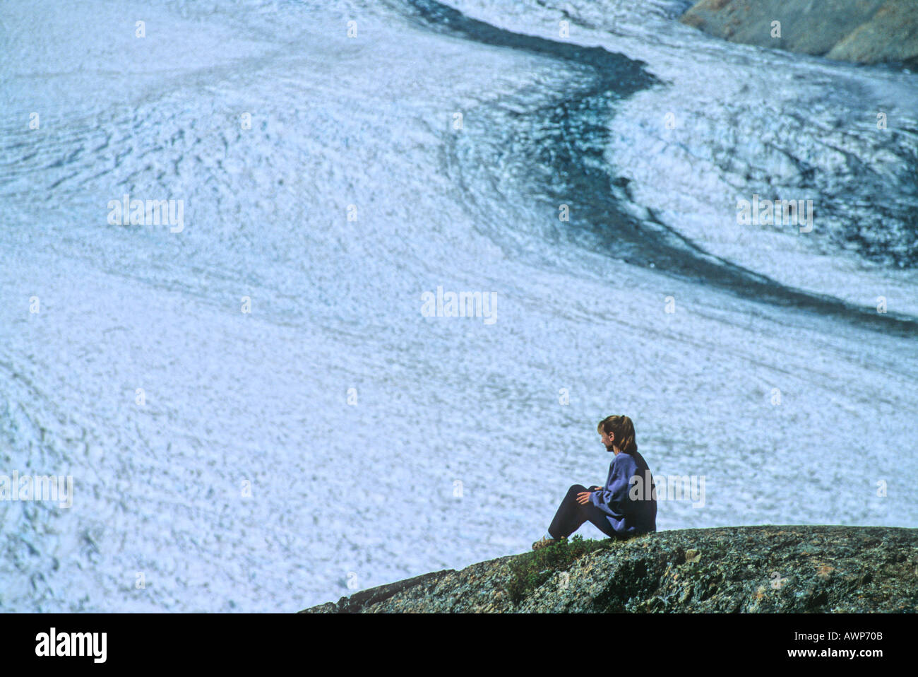 Mit Blick auf den Lachs Gletscher Stockfoto