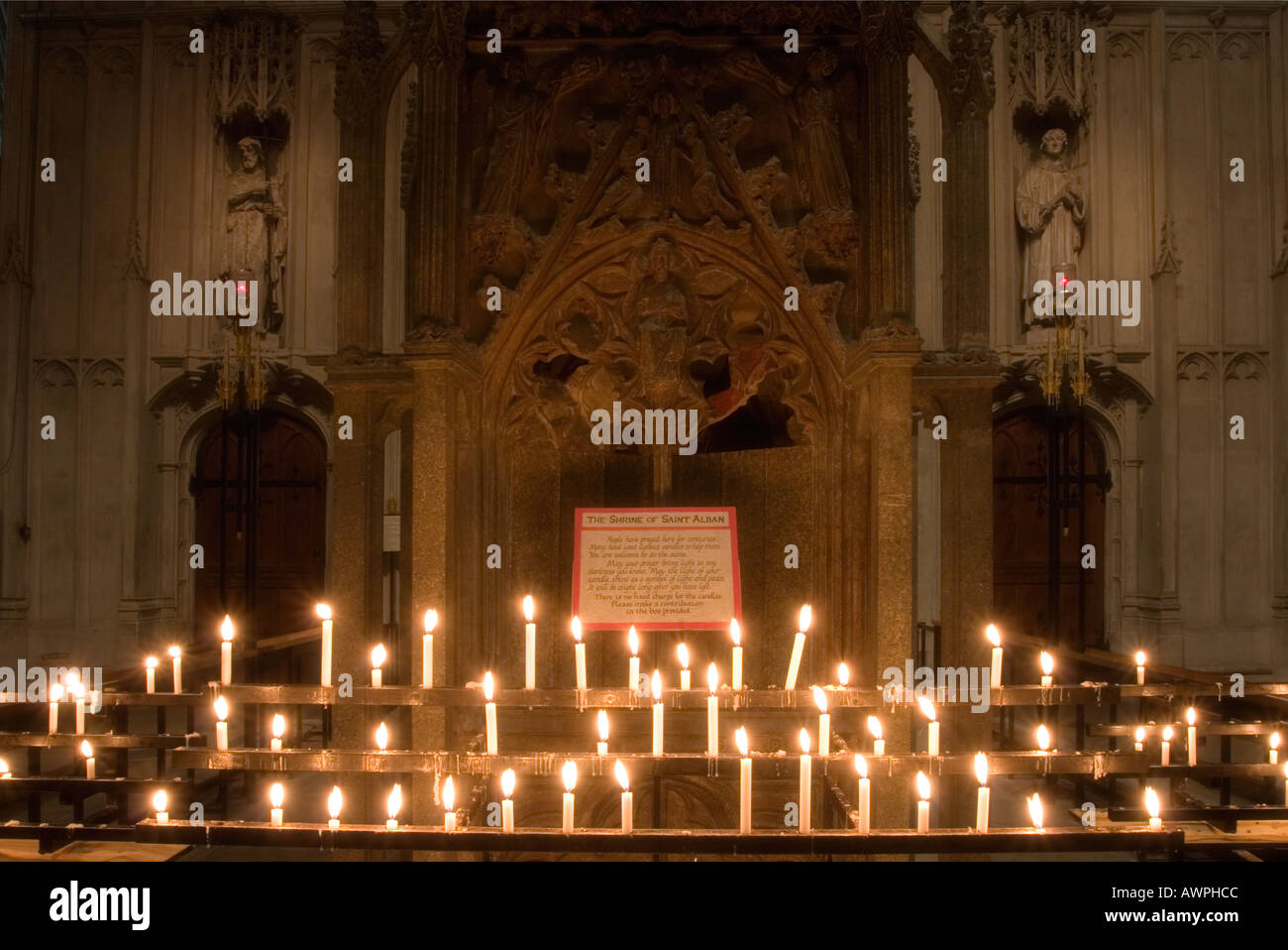 Abtei von St Albans inneren Schrein von St. Alban Hertfordshire Stockfoto